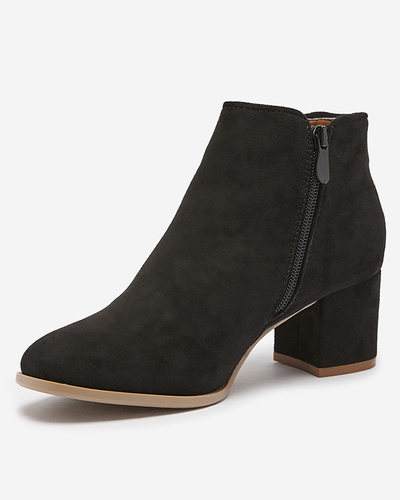 Женские сапоги из эко-замши черного цвета Frenas - Обувь