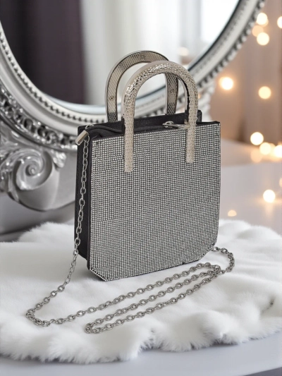 Royalfashion Kopertowa torebka damska z cyrkoniami i r
ączkami w
ę
ża Snake Glam