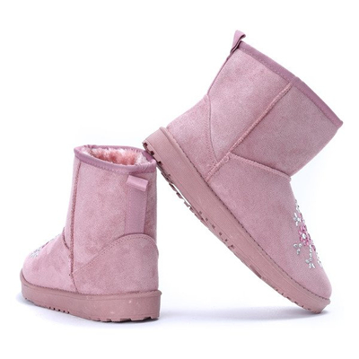 Розовые зимние ботинки Valia - Обувь