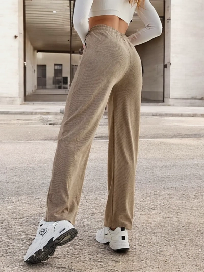 Royalfashion Женские широкие ребристые брюки PLUS SIZE