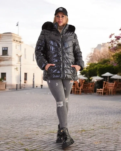 Женская стеганая зимняя куртка Royalfashion