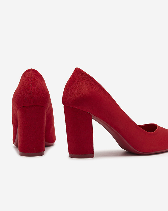 Красные женские босоножки из эко-замши Duttos- Footwear