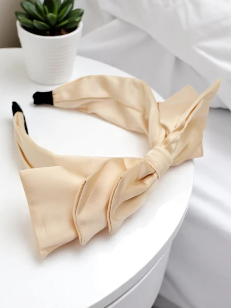 Royalfashion Satininė plaukų juosta su kaspinu Celine
