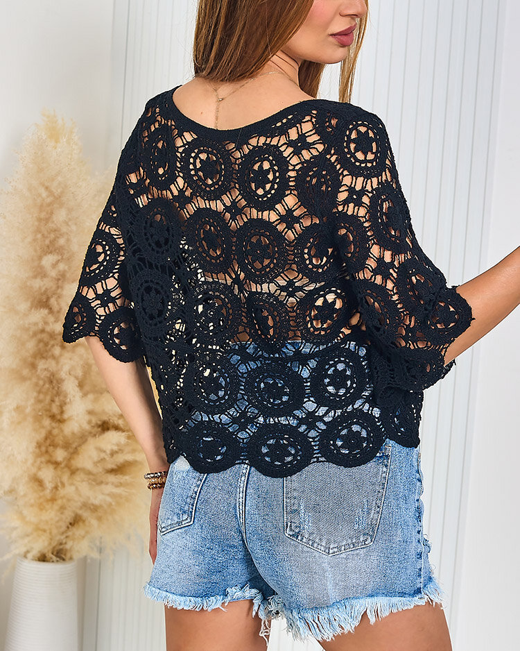 Royalfashion Moteriška nėriniuota palaidinė