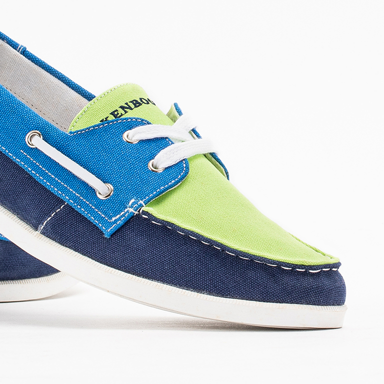 Синие мужские мокасины Tehila