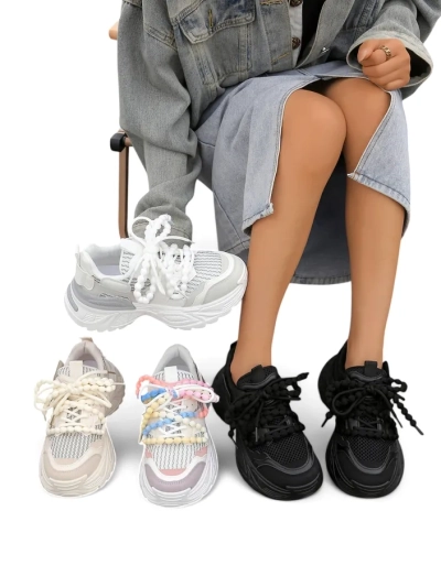 Royalfashion Moteriški sportiniai sneakersai storesniu padu Loness