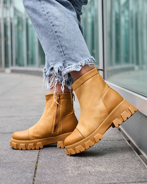 "Royalfashion" Moteriški plokščiapadžiai kupranugario spalvos batai "Leffoi"