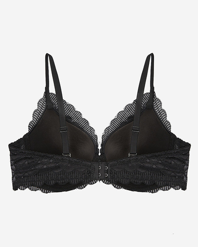 Черный женский бюстгальтер с мягкой подкладкой на косточках - Нижнее белье