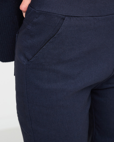 Jūrinės mėlynos spalvos moteriški apšiltinti tregingai PLUS SIZE - Drabužiai
