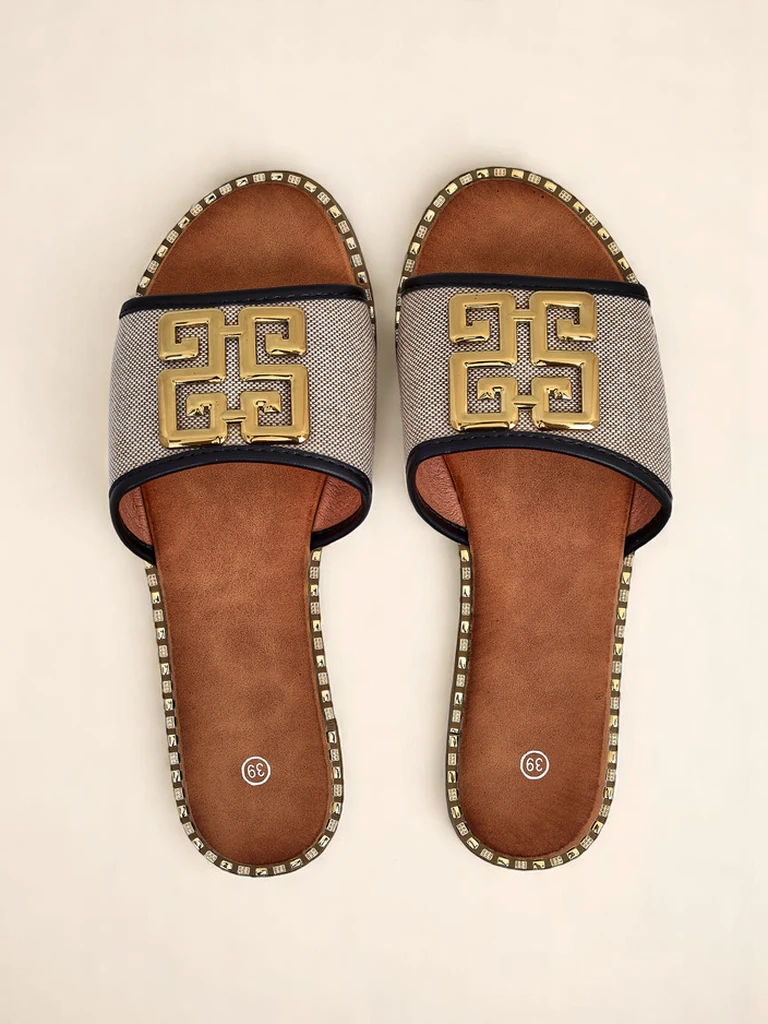 Royalfashion Женские тапочки на плоской подошве Rorole