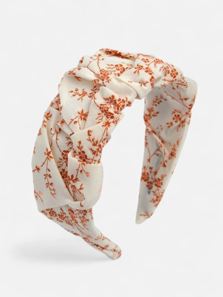 Royalfashion Opaska do włosów z marszczeniem i printem - SZTOS!