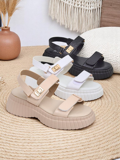 Royalfashion moteriškos sandalės ant storesnio pado Aganda