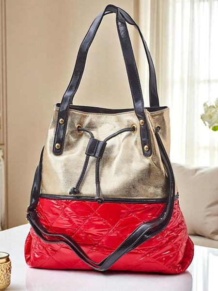 Royalfashion Didelė moteriška rankinė Golden Luxe Shopper