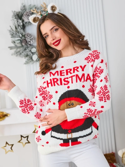 Royalfashion Женский рождественский свитер с Санта