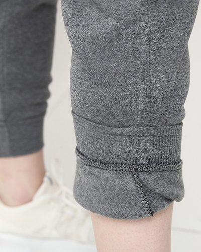 Warmed tamsiai pilkos spalvos moteriškos sportinės kelnės - Apranga