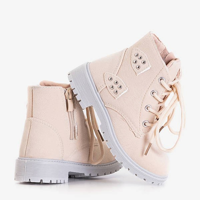 Beżowe dziewczęce trapery Meridan - Obuwie