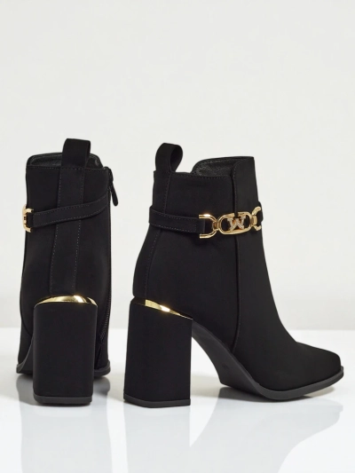 Moteriški eko zomšiniai aulinukai su storu kulnu Ostirena