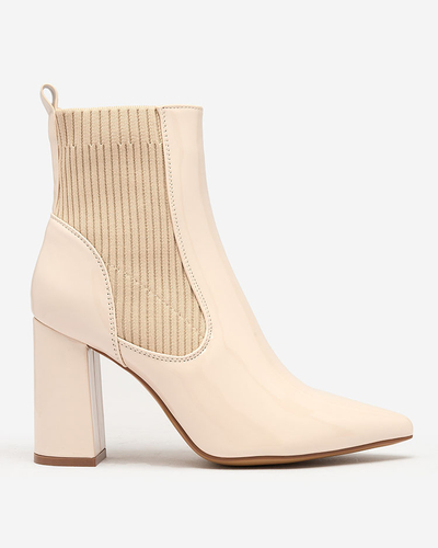 Royalfashion Белые женские сапоги на шпильке Lady Jeny
