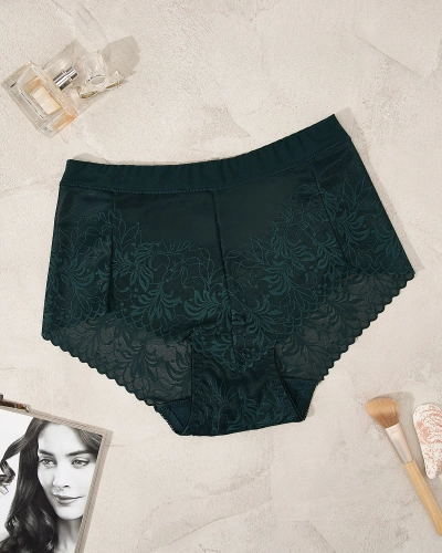 "Royalfashion" Moteriškos tinklinės kelnaitės tamsiai žalios spalvos