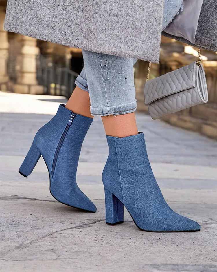 Женские ботильоны Royalfashion на каблуке Fozi