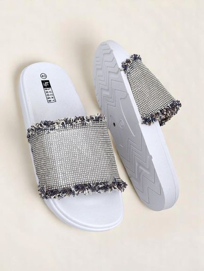 Royalfashion Women's SparkleWalk Flat Slides
