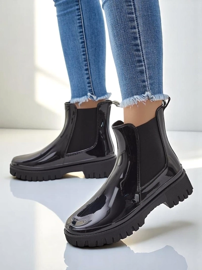 Royalfashion Lakuoti moteriški guminiai botai EriEri