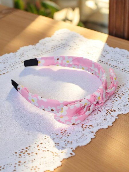 Royalfashion Plaukų lankelis su kaspinu Florinka gėlėse