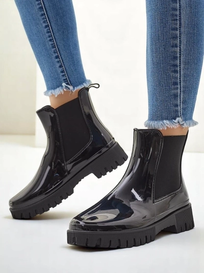 Royalfashion Lakuoti moteriški guminiai botai EriEri