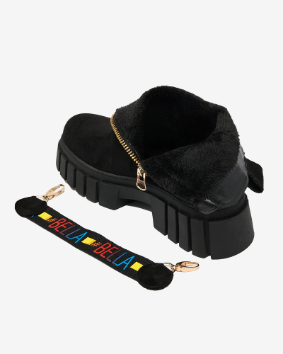 Royalfashion Черные женские сапоги из экокожи Ceriop