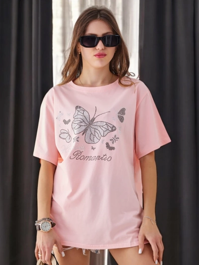 Royalfashion Женская хлопковая футболка Романтичная бабочка
