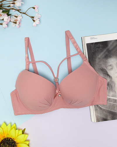 Коралловый женский бюстгальтер на бретелях - Нижнее белье