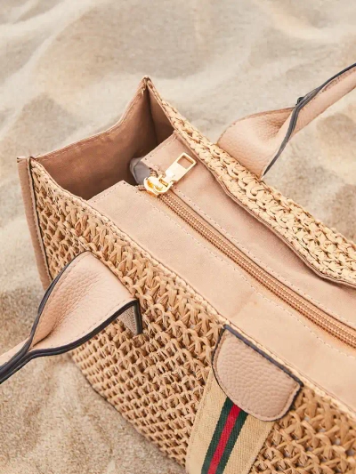 Royalfashion Большая соломенная женская летняя сумка