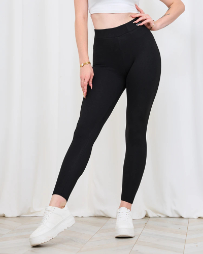 Royalfashion Черные утепленные женские леггинсы