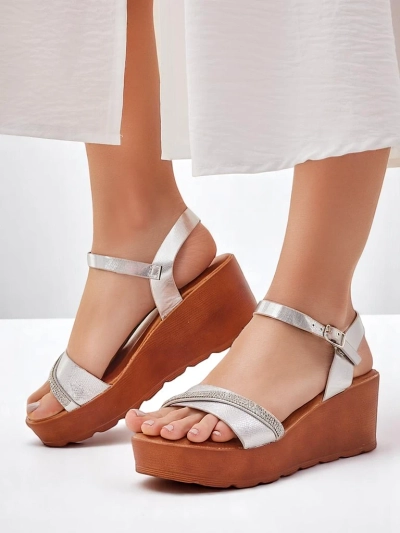 Royalfashion moteriškos pakulnės sandalai su cirkoniais ir blizgučiais Aurora Glow