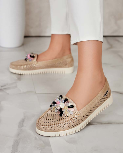 Royalfashion Женские ажурные мокасины из бисера Nasfali