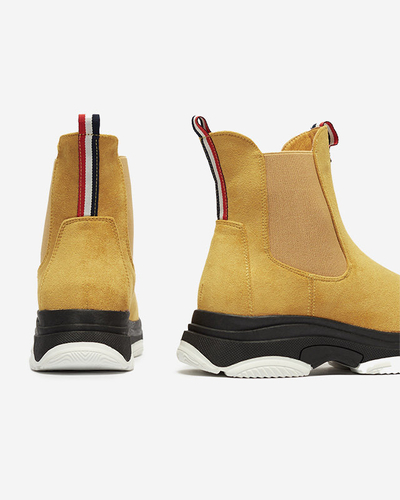 OUTLET Geltoni moteriški apšiltinti ekovamšos batai "Ducti" - Avalynė