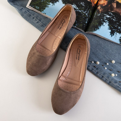 Коричневые женские балетки Lanvies