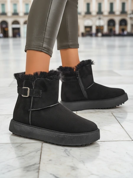 Royalfashion Krótkie buty a'la śniegowce damskie Winter Crest