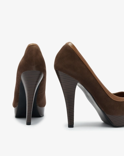 Темно-коричневые женские туфли на высокой шпильке Zistin- Footwear