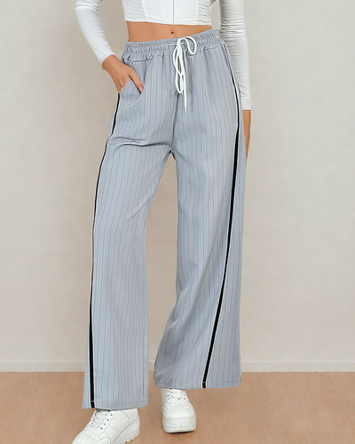 Royalfashion Женские брюки из ткани в полоску с полосками