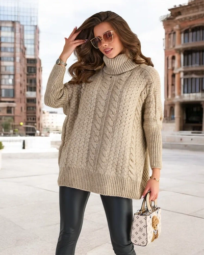 Женский свитер с водолазкой Royalfashion