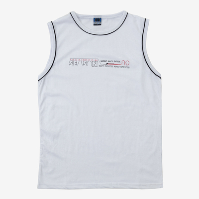 Medvilniniai balti vyriški marškinėliai be rankovių-Drabužiai