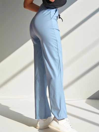 Royalfashion Широкие женские тканевые брюки из хлопка