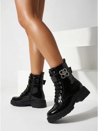 Moteriški Aulinukai „Luna“ Juodi Odiniai Elegantiški Rudeniui