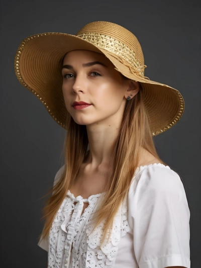 Royalfashion moteriška šiaudinė skrybėlė Serelina