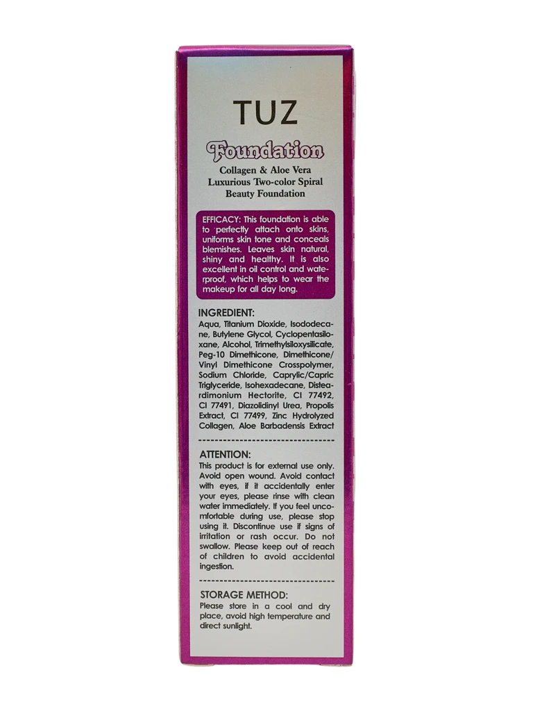 Drėkinamasis dviejų atspalvių veido makiažo pagrindas su kolagenu Smėlio spalvos