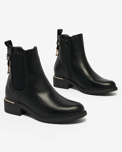 Royalfashion Черные женские сапоги a'la sztyblety из экокожи Frince