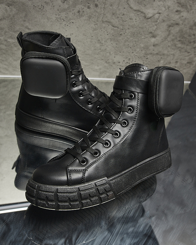 Черные женские спортивные туфли с чехлом Efiffe- Footwear