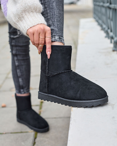 Royalfashion Женские сапоги a'la snow boots черного цвета Aener