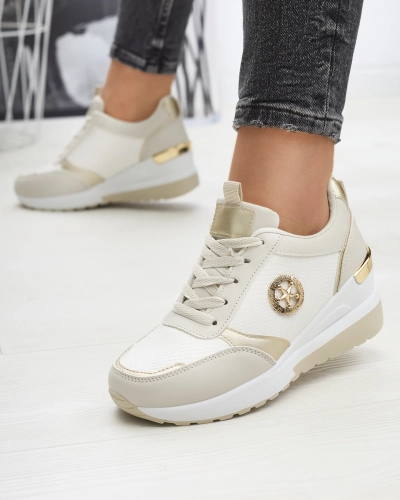 Бежевые женские спортивные кроссовки со скрытым якорем Amiley- Footwear